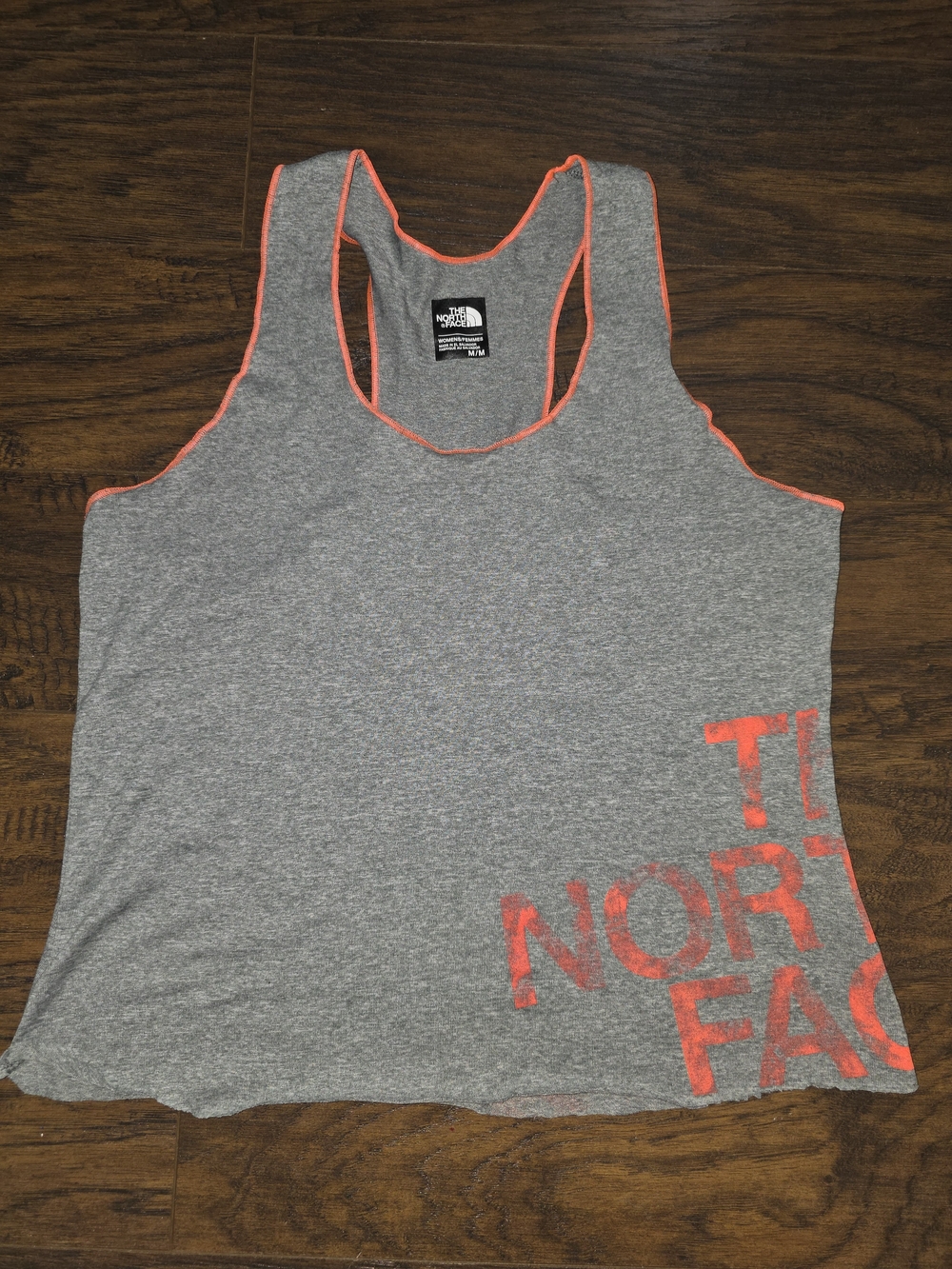 The North Face Women’s Gray Tank with Coral Accents